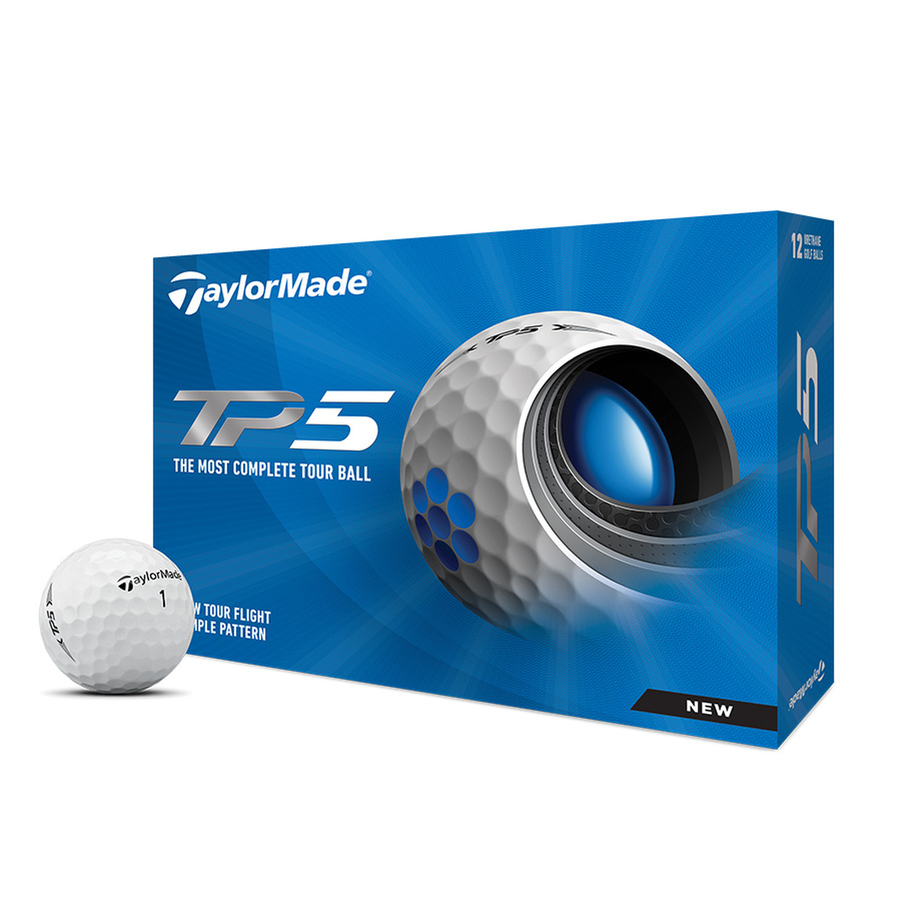 Banh golf Taylor Made White TP5 - 2021 Model